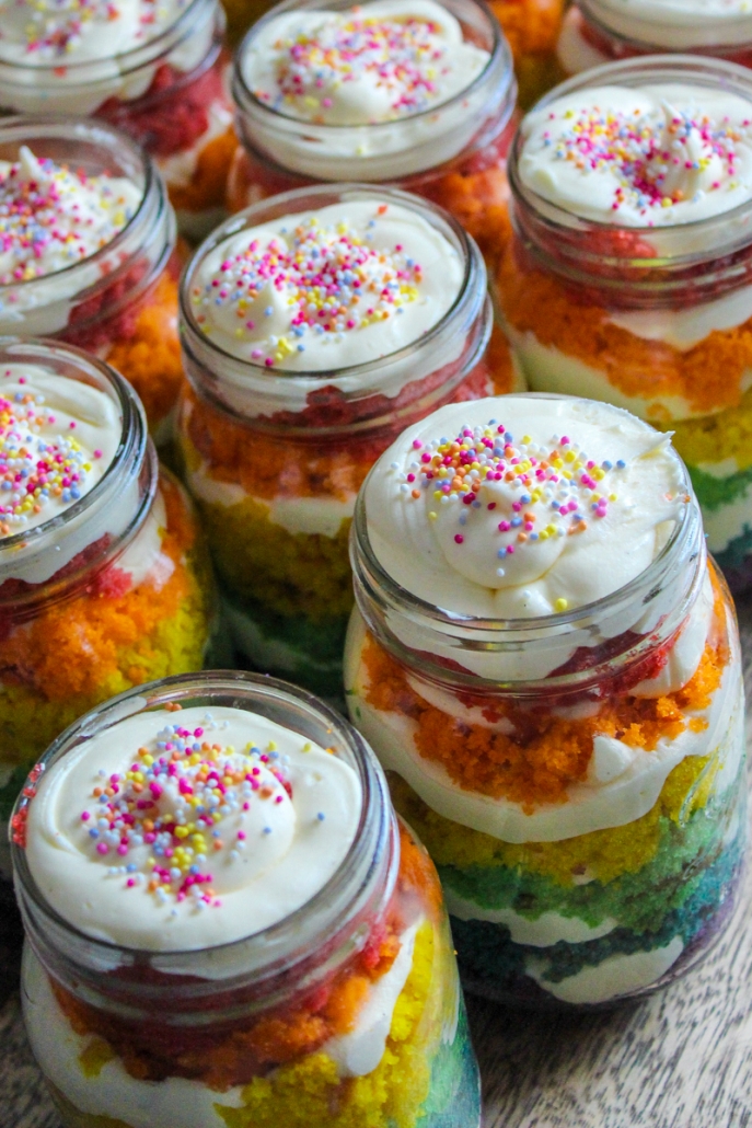 Tishy's Rainbow Cake Jars